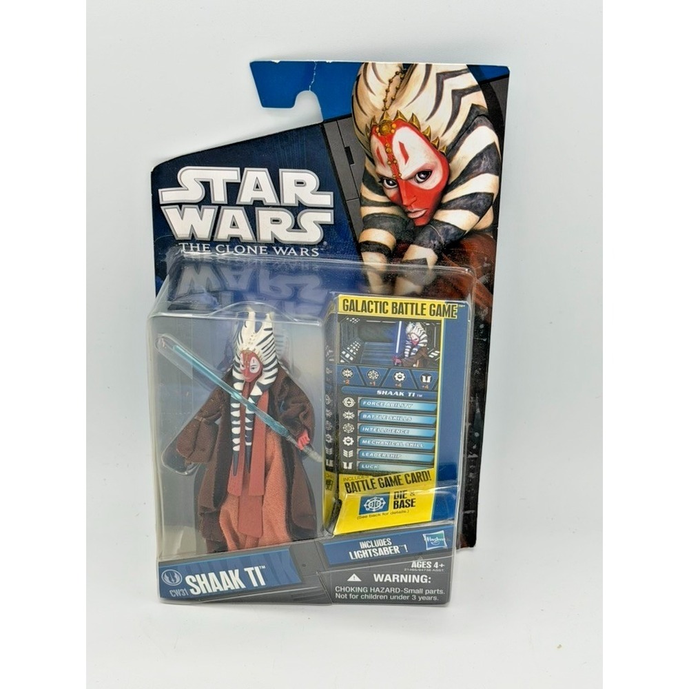 Star Wars Clone Wars Shaak Ti CW31 2010 Hasbro Sealed Figure Card